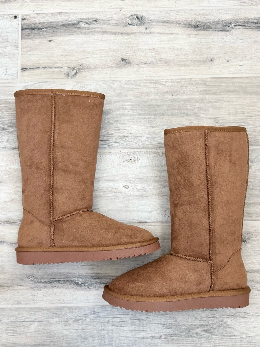 Soda Tan Clancy Faux Tall Suede Boots